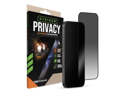 Striker D3O Xtreme Impact Privacy Glass Screen Protector - Black Frame - Apple iPhone 17 Air