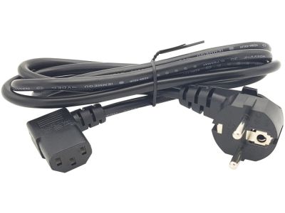 CUPC-01 Power Cable EU / 1,5m Cable / Black / CEE7/7 - C13 Female R/A