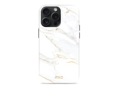 MIO White Marble Magsafe Compatible for iPhone 15 Pro