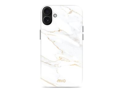 MIO White Marble Magsafe Compatible for iPhone 16 Plus