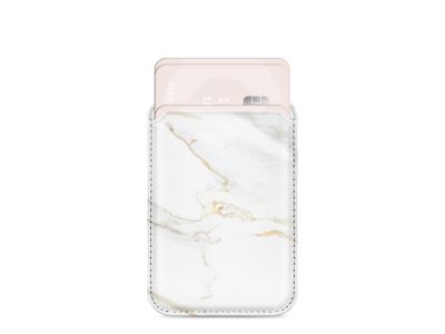 MIO White Marble Magsafe Compatible Card Holder