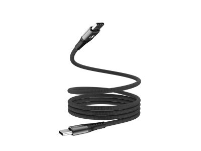 Mobilize Magnetic Nylon Cable - USB-C to USB-C - 1m. - 100W Black