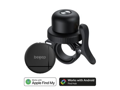 Beeep OneTag Apple Find My & Android Tracker Black & Bicycle Bell