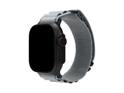 Mobilize Nylon Watch Band - Alpine - Black Connector - for Apple 38/40/41mm - Light Grey
